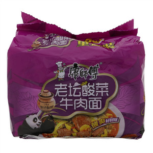 康师傅酸菜牛肉袋面5包入