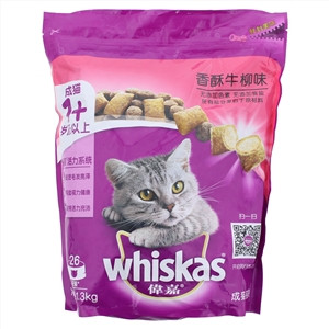 whiskas偉嘉香酥牛柳味成猫猫粮