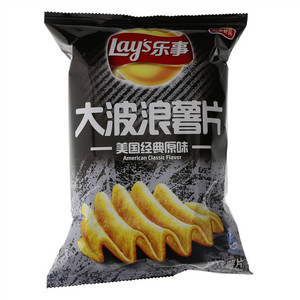 乐事大波浪薯片美国经典原味70克*22包