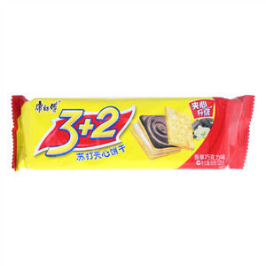 康师傅3+2香草巧克力味苏打夹心饼干
