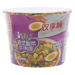康师傅双享桶老坛酸菜牛肉面