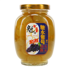 魁牌发又发糖水葡萄罐头