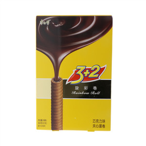 康师傅3+2旋彩卷巧克力味夹心蛋卷30克（5支）