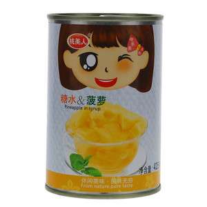 桃美人糖水菠萝罐头