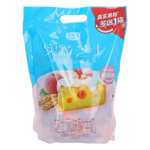 君乐宝实粒芝士燕麦粒+白桃果粒芝士风味酸奶