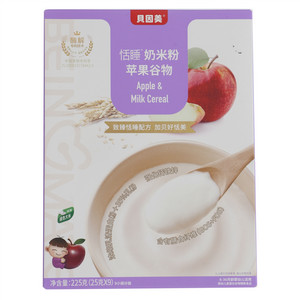 貝因美恬睡苹果谷物奶米粉