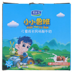 君乐宝小小鲁班草莓口味儿童成长风味酸牛奶