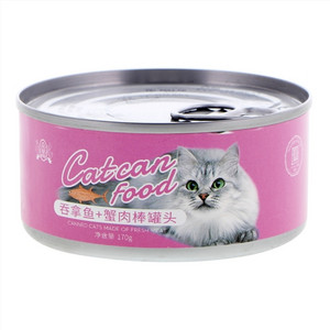 吞拿鱼+蟹肉棒宠物零食·猫罐
