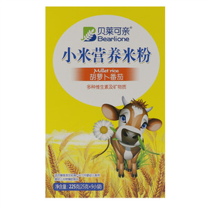 贝莱可亲胡萝卜番茄小米营养米粉
