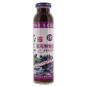 忠芝野生蓝莓颗颗粒果汁饮料