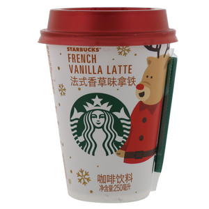STARBUCKS星巴克法式香草味拿铁咖啡饮料