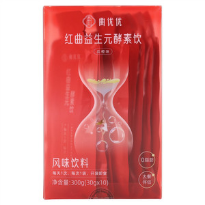 曲优优血橙味红曲益生元酵素饮风味饮料