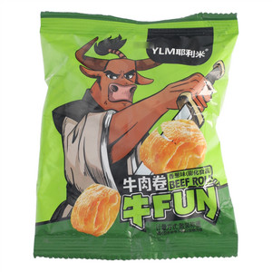 耶利米香葱味牛肉卷（膨化食品）