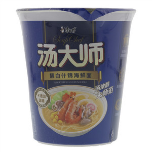 康师傅汤大师醇白什锦海鲜杯面