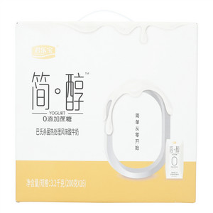 君乐宝简醇巴氏杀菌热处理风味酸牛奶