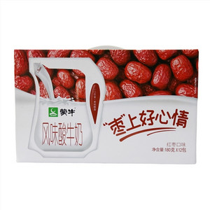 蒙牛风味发酵乳（红枣口味）