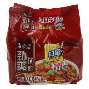 康师傅劲爽拉面爆椒牛肉面