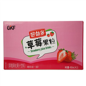 好益多草莓果粒果汁饮料