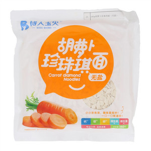 博大宝贝无盐胡萝卜珍珠琪面（谷物粉类制成品）