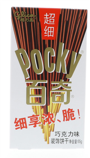 格力高超细百奇巧克力味装饰饼干55g