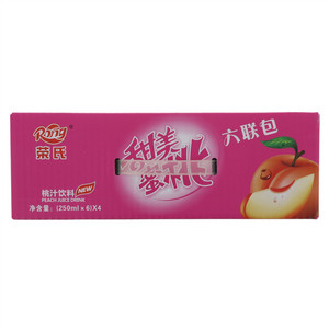 荣氏甜美蜜桃桃汁饮料（六连包）