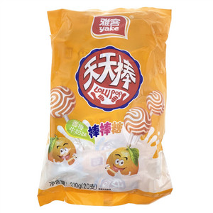 雅客香橙牛奶味棒棒糖