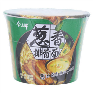 今麦郎弹面桶葱香排骨面