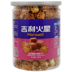 吉利火星美式焦糖口味爆米花100克