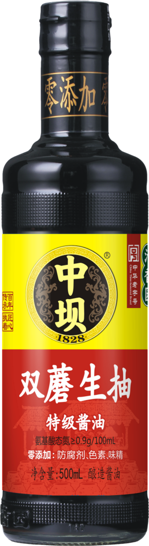 中坝清香园双蘑生抽特级酱油