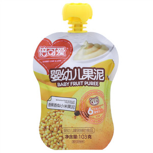 倍可爱香蕉香梨小米果泥