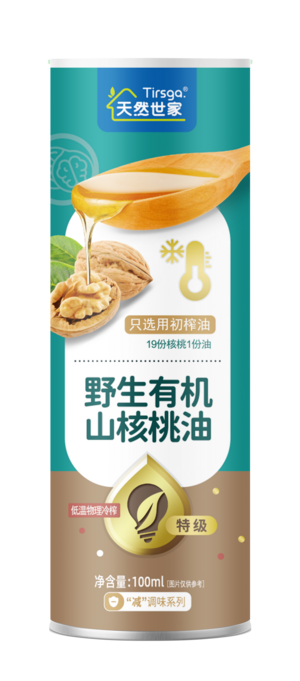 天然世家野生有机山核桃油（低温物理冷榨）