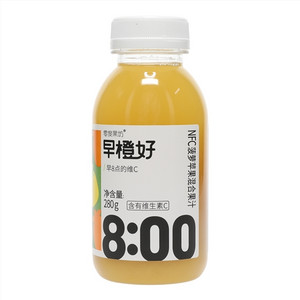 零度果坊早橙好NFC菠萝苹果混合果汁