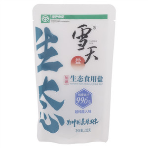 雪天320g加碘生态食用盐-袋-低碘B