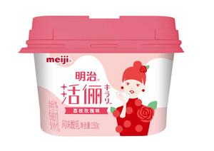 明治活俪风味酸乳 荔枝玫瑰味 150g