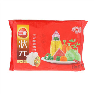 三全玉米蔬菜猪肉饺子