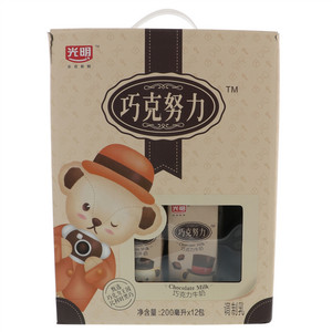 光明巧克力牛奶调制乳200ml*12