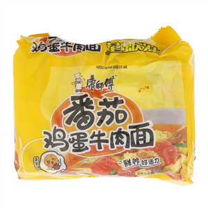康师傅番茄鸡蛋牛肉袋面5包入