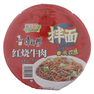 康师傅红烧牛肉干拌碗面