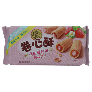 徐福记清新草莓味卷心酥