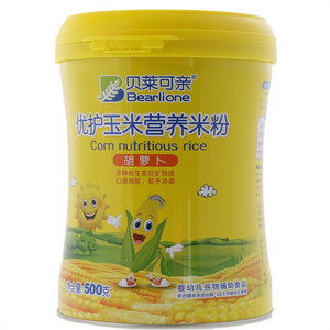 贝莱可亲胡萝卜优护玉米营养米粉