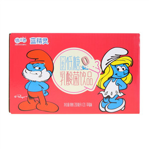 悠小君蓝精灵草莓味低糖乳酸菌饮品