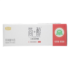 君乐宝简醇0添加蔗糖风味酸牛奶