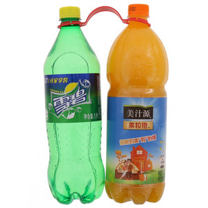 雪碧清爽柠檬味汽水1L+美汁源果粒橙1.25L组