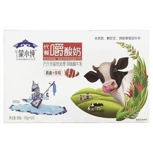 蒙小纯燕麦＋草莓代餐嚼酸奶