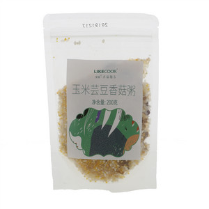 艾谷玉米芸豆香菇粥