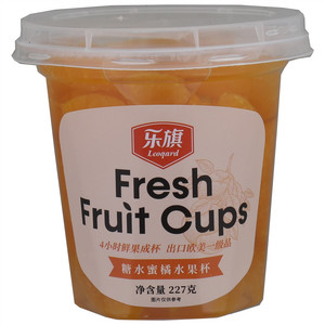 乐旗糖水蜜橘水果杯