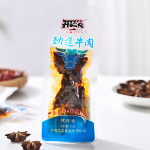 开袋笑孜然牛肉
