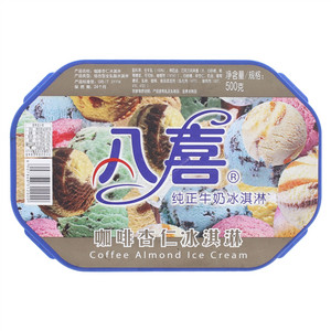八喜咖啡杏仁冰淇淋杯装550克
