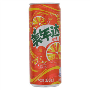 美年达橙味果味型汽水