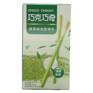 巧克巧奇抹茶味涂层饼干